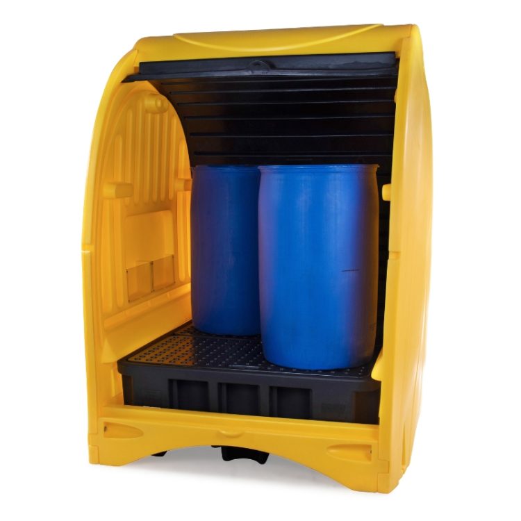 Jonesco 4 Drum Spill Pallet Bund with Hardcover