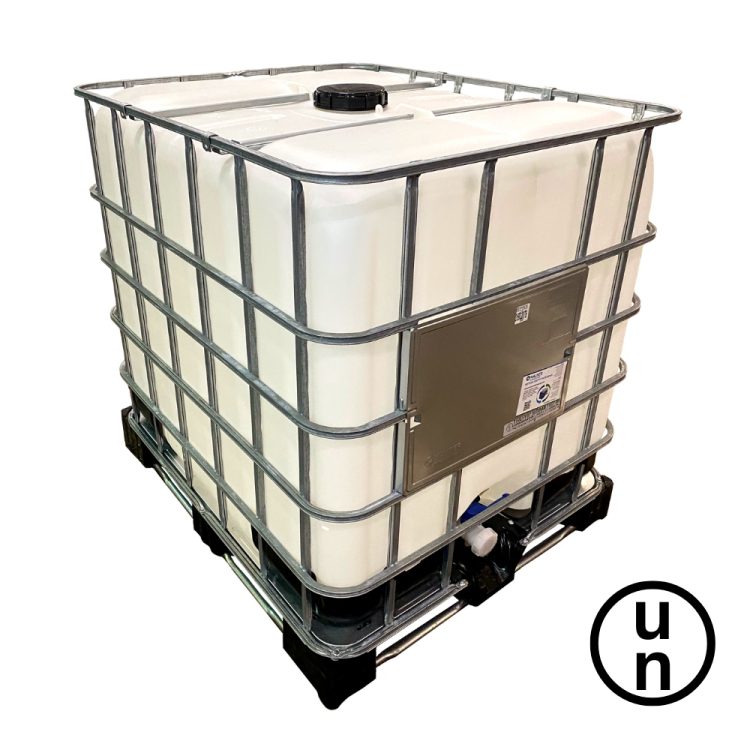 Grade 1 – Clear 1000L Reconditioned IBC – Metal/Plastic Pallet – UN Approved
