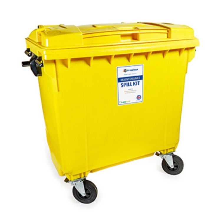 600 Ltr Maintenance Spill Kit - 4 Wheeled Bin